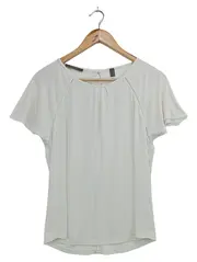 Vorschaubild 1 von Damen T-Shirt Gr. 34/XS Weiß Elegant Raffungen Bestickt