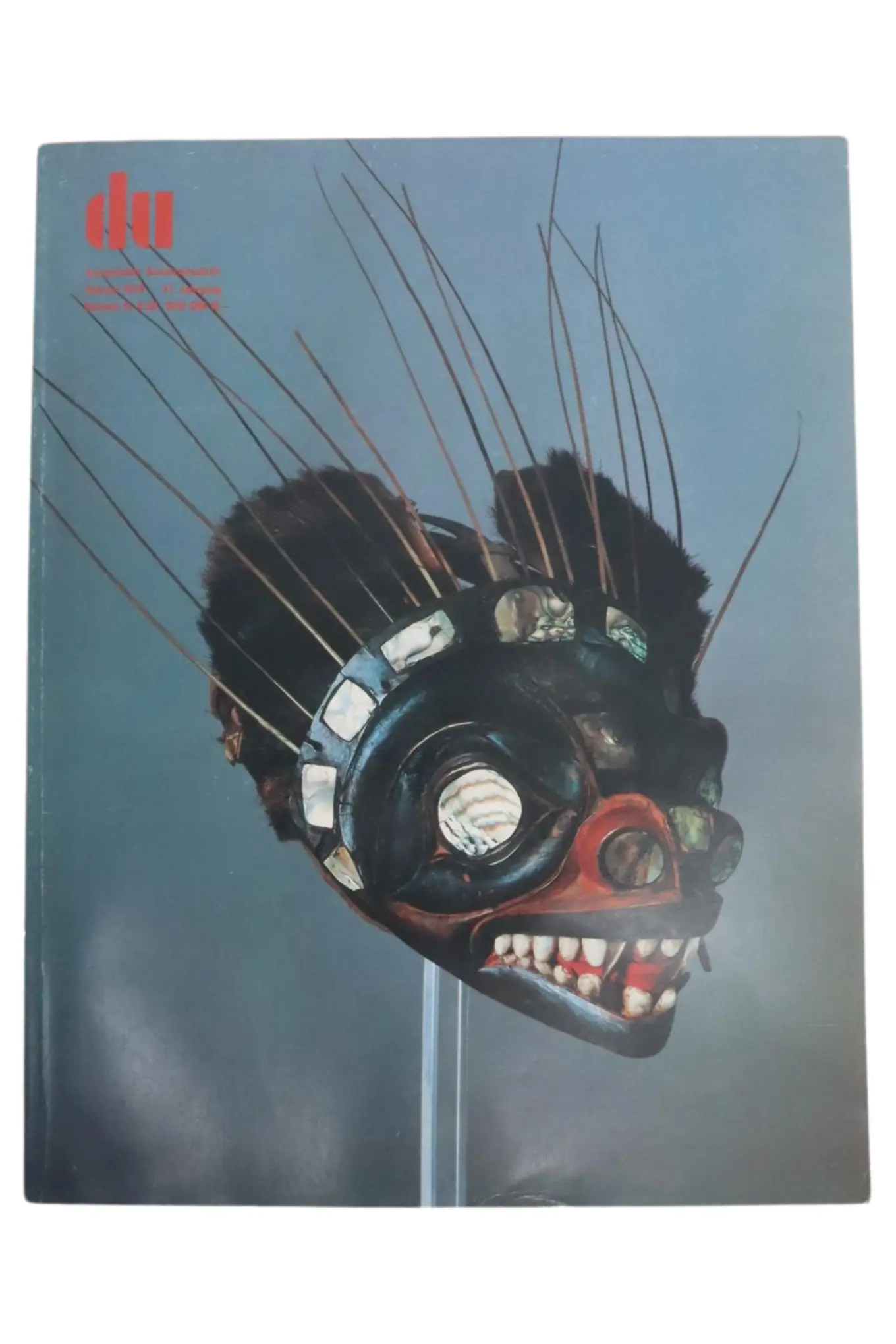 MARKENLOS DU Europäische Kunstzeitschrift 02/1978 Ethno Maske Kunst Kultur Vintage Magazin