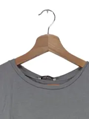 Vorschaubild 2 von Damen T-Shirt Grau Gr. 38/M Casual Kurzarm Asymmetrisch Polyester