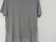 Vorschaubild 4 von Damen T-Shirt Grau Gr. 38/M Casual Kurzarm Asymmetrisch Polyester