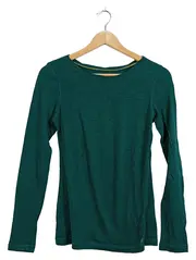 Vorschaubild 1 von Langarmshirt Damen Gr. S Grün 100% Baumwolle Basic Slub Jersey