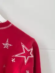 Vorschaubild 3 von Athletics Mädchen Sweatshirt Rot Gr. 128 Sterne Langarm Casual