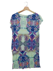 Vorschaubild 2 von Sommerkleid Damen Gr. 36, 38 Paisley Muster Mehrfarbig Viskose