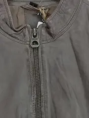 Vorschaubild 4 von Damen Lederjacke Braun Gr. 40/L Klassisch Reißverschluss