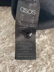 Vorschaubild 5 von festliches Kleid Damen Gr. 34/XS Schwarz Spitze Langarm Elegant Floral