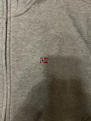 Vorschaubild 2 von Herren Sweatjacke Gr. M Grau Stehkragen Baumwolle