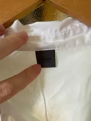 Vorschaubild 5 von Hemdbluse Langarm Damen Gr. 38 Weiß Baumwolle Casual Uni