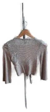 Vorschaubild 2 von Collection Damen Bolero Strickjacke Gold Metallic Gr. XS