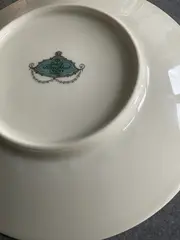 Vorschaubild 2 von Unterteller Untertasse Ivory Beige Klassisch Rosen Blumen Porzellan