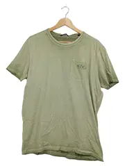 Vorschaubild 1 von Herren T-Shirt Gr. L Grün Gestreift Brusttasche Baumwolle