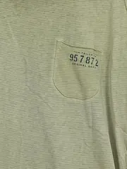 Vorschaubild 3 von Herren T-Shirt Gr. L Grün Gestreift Brusttasche Baumwolle