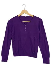 Vorschaubild 1 von Damen Pullover Gr. 36/S Lila Casual Viskose Langarm