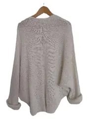 Vorschaubild 3 von Strickjacke Damen Gr. M Weiß Baumwolle Cardigan Oversized