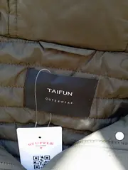 Vorschaubild 3 von TAIFUN Damen Felljacke Gr. 38/M Grün Vintage Elegant Klassisch Casual