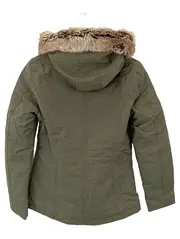 Vorschaubild 2 von TAIFUN Damen Felljacke Gr. 38/M Grün Vintage Elegant Klassisch Casual