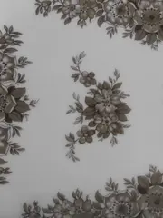 Vorschaubild 2 von Dekoschale Porzellan Blumenmuster Weiß Klassisch 18x13cm