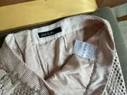 Vorschaubild 5 von Damen Wickelrock Gr. 40 L Beige Spitze Blumenmuster Feminin Elegant