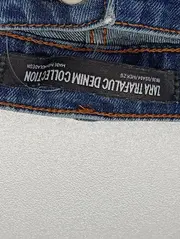 Vorschaubild 3 von Damen Jeans Slim Fit Blau Gr. 36 W28 Lochmuster Perlen High Waist