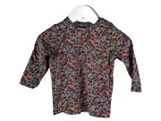 Vorschaubild 1 von Baby Langarmshirt Blumenmuster Gr. 74 Blau Mädchen Bio-Baumwolle