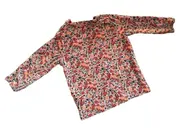 Vorschaubild 3 von Baby Langarmshirt Blumenmuster Gr. 74 Blau Mädchen Bio-Baumwolle