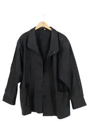 Vorschaubild 1 von Damen Lederjacke Gr. 40/S Schwarz Elegant Klassisch Vintage