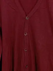Vorschaubild 5 von Herren Strickjacke V-Ausschnitt Rot Gr. 52 XL Baumwolle Klassisch