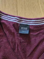 Vorschaubild 2 von Herren Strickjacke V-Ausschnitt Rot Gr. 52 XL Baumwolle Klassisch
