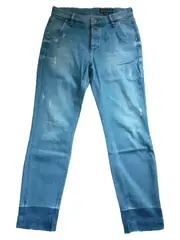 Vorschaubild 2 von Destroyed Jeans Damen Blau W27 L25 Casual Baumwolle
