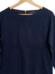 Vorschaubild 2 von Damen Pullover Blau Gr. 34/XS Strukturmuster