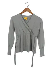 Vorschaubild 1 von Kinder Wickelpullover Gr. 152 Grau Langarm Casual