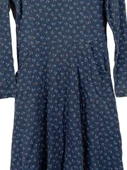 Vorschaubild 4 von Damen Freizeitkleid Langarm Blumenmuster Gr. 36/S Blau