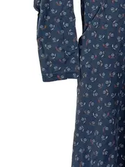 Vorschaubild 5 von Damen Freizeitkleid Langarm Blumenmuster Gr. 36/S Blau