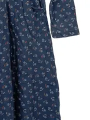 Vorschaubild 3 von Damen Freizeitkleid Langarm Blumenmuster Gr. 36/S Blau