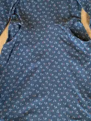 Vorschaubild 6 von Damen Freizeitkleid Langarm Blumenmuster Gr. 36/S Blau