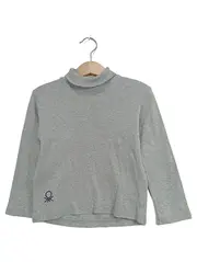Vorschaubild 1 von Rollkragenpullover Gr. 98 Grau Meliert Baumwolle Basic