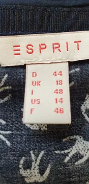 Vorschaubild 3 von Damen Bluse Vogelmuster Blau Gr. 44 XXL Langarm Viskose