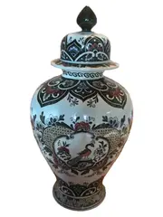 Vorschaubild 1 von Paon Vase Pfau Porzellan bauchig floral 34cm