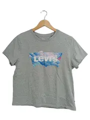 Vorschaubild 1 von Damen T-Shirt Grau Gr. 38/M Logo Print Kurzarm Casual