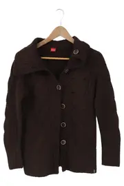 Vorschaubild 1 von Damen Strickjacke Zopfstrick Braun Gr. 38/M Casual Klassisch