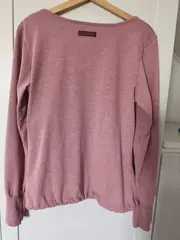 Vorschaubild 2 von Damen Langarmshirt Gr. 40/L Rosa Casual Meliert Baumwolle