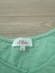 Vorschaubild 4 von Damen T-Shirt Gr. 38 Grün Rüschen Kurzarm