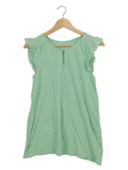 Vorschaubild 1 von Damen T-Shirt Gr. 38 Grün Rüschen Kurzarm