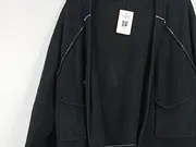 Vorschaubild 3 von Damen Strickjacke Schwarz Gr. 38/M Casual Baumwolle Cardigan
