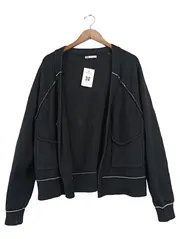Vorschaubild 1 von Damen Strickjacke Schwarz Gr. 38/M Casual Baumwolle Cardigan