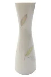 Vorschaubild 1 von Vase Porzellan Weiß Blätter Elegant Skandinavisch 22cm