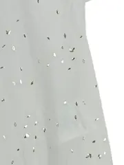 Vorschaubild 6 von Damen Bluse Elegant Weiß Gr. S Kurzarm Glitzer