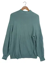 Vorschaubild 1 von Damen Pullover Türkis Strickmuster Gr. 42 L Casual Freizeit