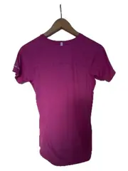 Vorschaubild 2 von Damen Sport Shirt Pink Gr. S Kurzarm Logo-Print