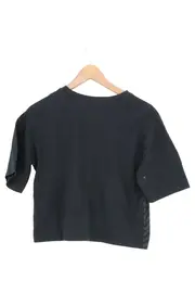 Vorschaubild 2 von Damen T-Shirt Gr. 36/S Schwarz Casual Sportlich Logo-Print Cropped