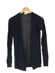 Vorschaubild 1 von Damen Strickjacke Cardigan Gr. XS/32 Blau Lochmuster